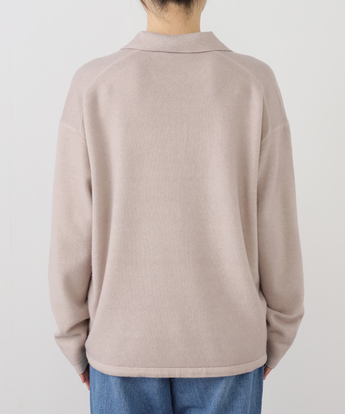 ATON(エイトン)の「ATON エイトン Vintage Knit Skipper Sweater KRAGGW0 807(ニット/セーター・レディース・ベージュ・SMALL)」の12枚目の写真