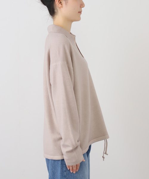 ATON(エイトン)の「ATON エイトン Vintage Knit Skipper Sweater KRAGGW0 807(ニット/セーター・レディース・ベージュ・SMALL)」の13枚目の写真