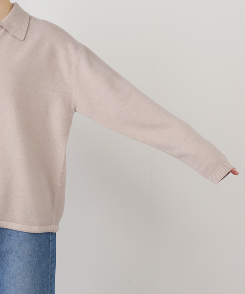 ATON(エイトン)の「ATON エイトン Vintage Knit Skipper Sweater KRAGGW0 807(ニット/セーター・レディース・ベージュ・SMALL)」の14枚目の写真