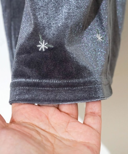 flower（フラワー）の「ベロアエンブロイダリーパンツ2（その他パンツ・レディース・ブラック/グレー・FREE）」の16枚目の写真