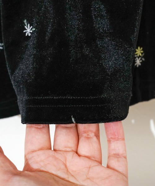 flower（フラワー）の「ベロアエンブロイダリーパンツ2（その他パンツ・レディース・ブラック/グレー・FREE）」の21枚目の写真
