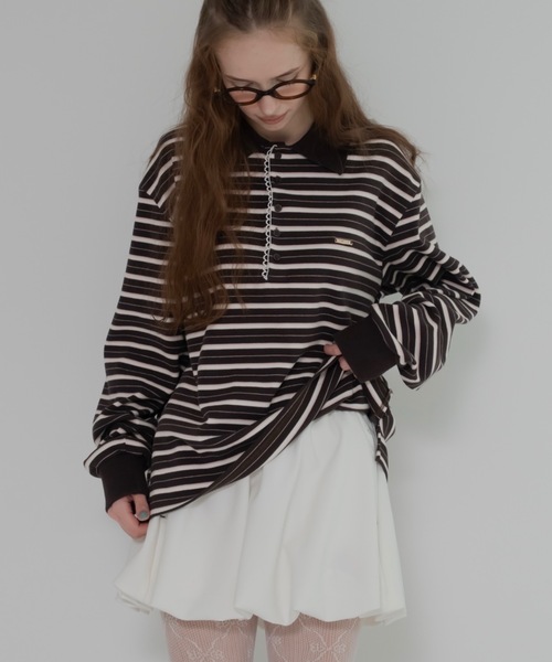 マルチボーダーポロトップ（Tシャツ/カットソー）｜JUMELLE（ジュメロ