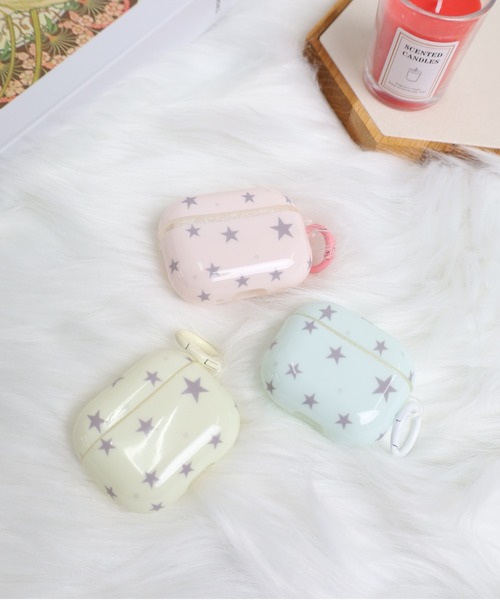 Vini(ヴィニ)の「ウィッシュコア星柄ケース AirPods/AirPods Pro対応(ヘッドフォン/イヤホン・レディース・イエロー/ピンク/ブルー・A/B/C/D)」の3枚目の写真