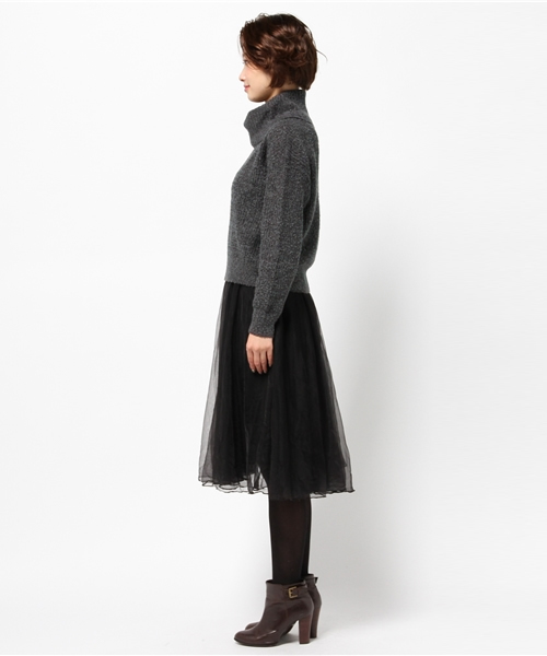 one after another NICE CLAUP（ワンアフターアナザーナイスクラップ）の「【ナイスクラップ】ニットセットワンピース（ワンピース・レディース・ブラック/グレー/オフホワイト・FREE）」の5枚目の写真