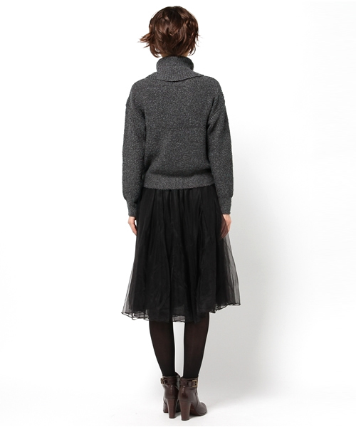 one after another NICE CLAUP（ワンアフターアナザーナイスクラップ）の「【ナイスクラップ】ニットセットワンピース（ワンピース・レディース・ブラック/グレー/オフホワイト・FREE）」の6枚目の写真