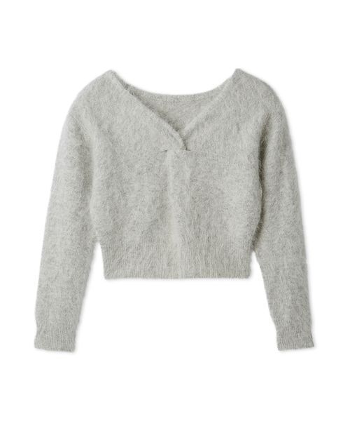 CELFORD（セルフォード）の「ツイストニットプルオーバー（ニット/セーター・レディース・アイボリー/グレー・F）」の2枚目の写真