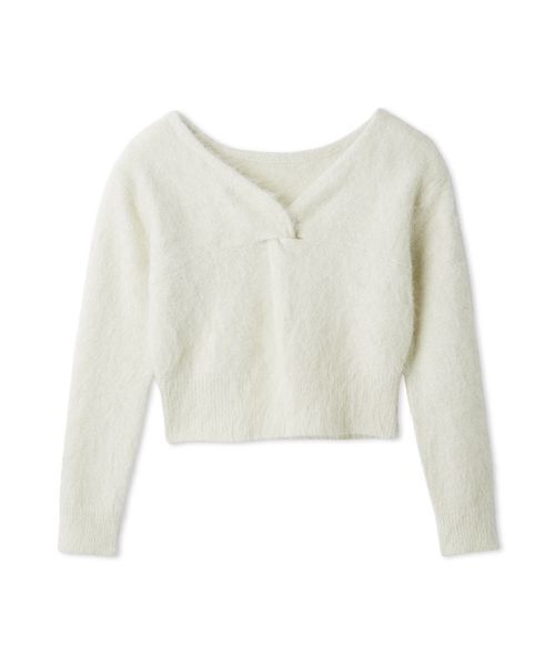 CELFORD（セルフォード）の「ツイストニットプルオーバー（ニット/セーター・レディース・アイボリー/グレー・F）」の3枚目の写真