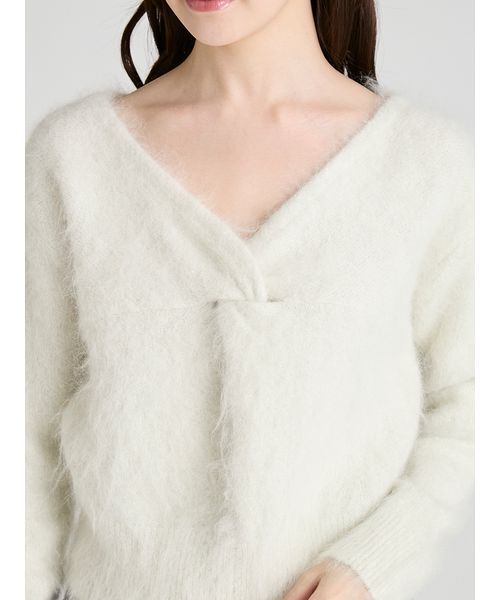 CELFORD（セルフォード）の「ツイストニットプルオーバー（ニット/セーター・レディース・アイボリー/グレー・F）」の7枚目の写真