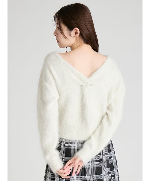 CELFORD（セルフォード）の「ツイストニットプルオーバー（ニット/セーター・レディース・アイボリー/グレー・F）」の12枚目の写真