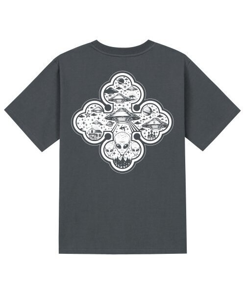 KAN6312(カン6312)の「KTG0130 UFO 半袖Tシャツ - グレー(Tシャツ/カットソー・メンズ・その他・LARGE/MEDIUM/SMALL/X-LARGE)」の1枚目の写真