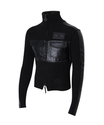 LECYTO（レシト）の「Fabric Mix Neck Zip Up_[Black]（その他アウター）」