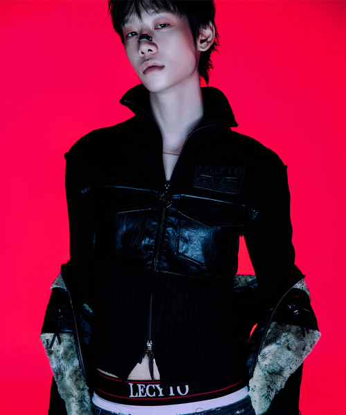 LECYTO（レシト）の「Fabric Mix Neck Zip Up_[Black]（その他アウター・メンズ・ブラック・ONE SIZE）」の2枚目の写真