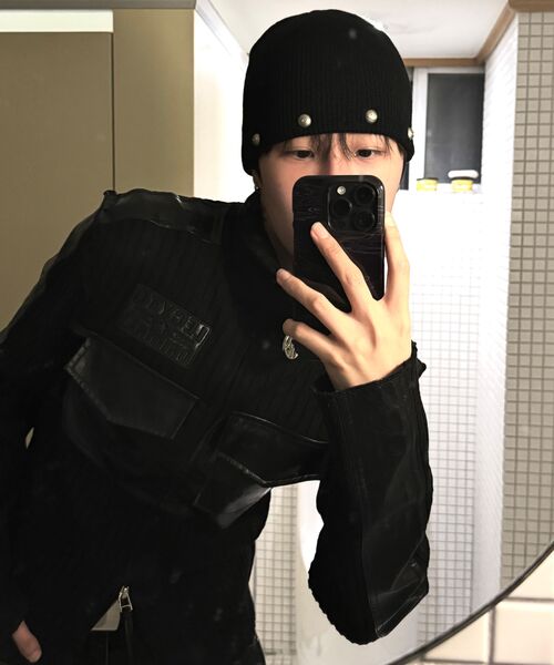 LECYTO（レシト）の「Fabric Mix Neck Zip Up_[Black]（その他アウター・メンズ・ブラック・ONE SIZE）」の6枚目の写真