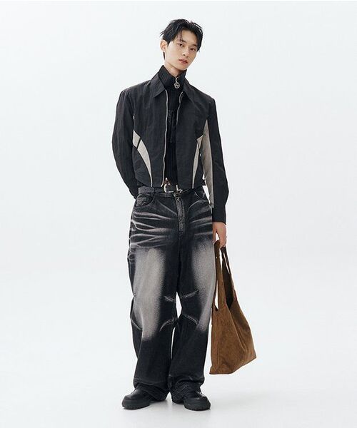 LECYTO（レシト）の「Fabric Mix Neck Zip Up_[Black]（その他アウター・メンズ・ブラック・ONE SIZE）」の8枚目の写真