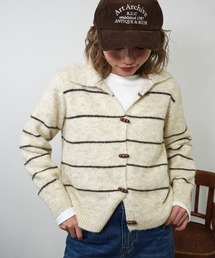 gossara | えり付きボーダーCD(カーディガン/ボレロ)