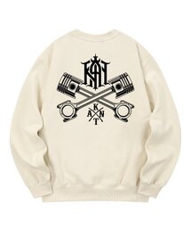 KMC0147 ロータリー裏起毛スウェット - クリーム