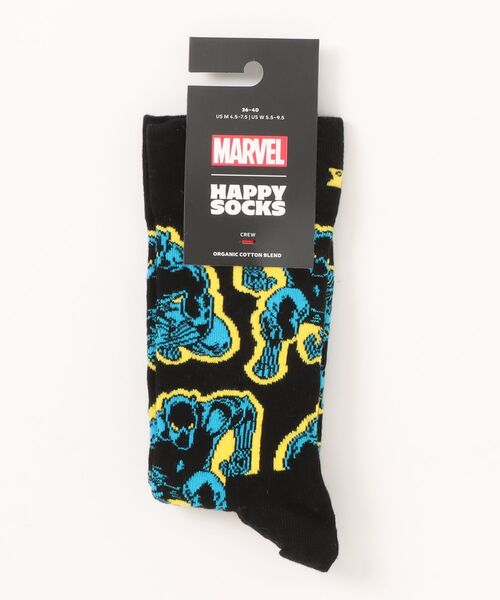Happy Socks(ハッピーソックス)の「MARVEL Avengers Black Panther Sock / マーベル アベンジャーズ ブラックパンサー(ソックス/靴下・メンズ・マルチ・41/36)」の2枚目の写真