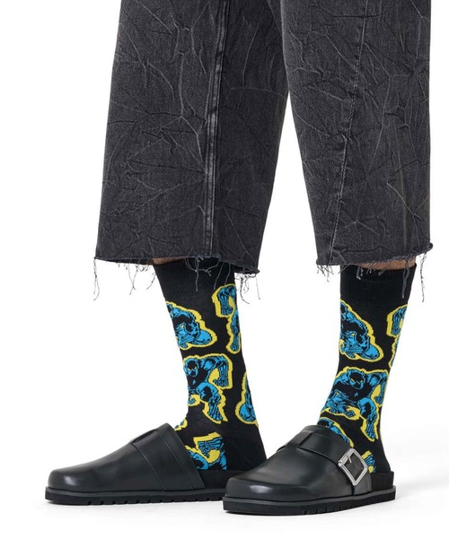 Happy Socks(ハッピーソックス)の「MARVEL Avengers Black Panther Sock / マーベル アベンジャーズ ブラックパンサー(ソックス/靴下・メンズ・マルチ・41/36)」の3枚目の写真