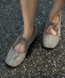 Ameri（アメリ）の「MESH RIBBON FLAT SHOES（パンプス）」