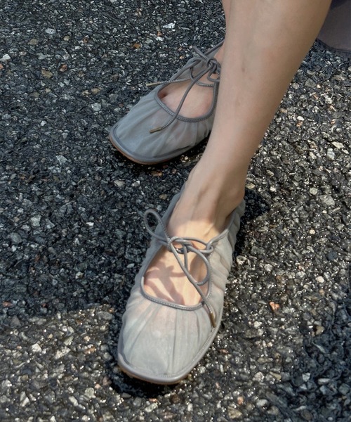 Ameri（アメリ）の「MESH RIBBON FLAT SHOES（パンプス・レディース・ブラウン/グレー/ブルー・SMALL/MEDIUM/LARGE）」の16枚目の写真