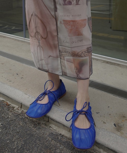 Ameri（アメリ）の「MESH RIBBON FLAT SHOES（パンプス・レディース・ブラウン/グレー/ブルー・SMALL/MEDIUM/LARGE）」の17枚目の写真