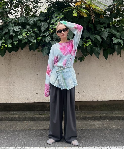 Ameri（アメリ）の「MESH RIBBON FLAT SHOES（パンプス・レディース・ブラウン/グレー/ブルー・SMALL/MEDIUM/LARGE）」の8枚目の写真