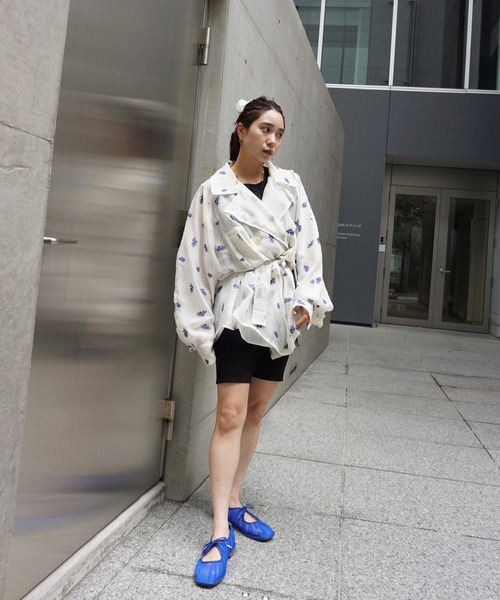 Ameri（アメリ）の「MESH RIBBON FLAT SHOES（パンプス・レディース・ブラウン/グレー/ブルー・SMALL/MEDIUM/LARGE）」の11枚目の写真