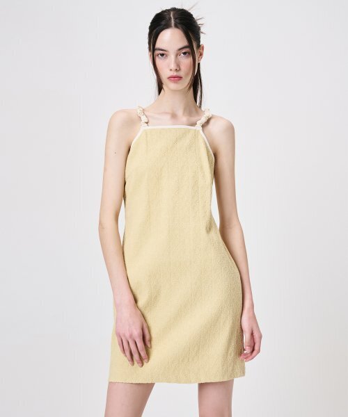 ETMON(エトモン)の「Slip Floral Jacquard Mini Dress, Yellow(ワンピース・レディース・その他・MEDIUM/SMALL)」の1枚目の写真