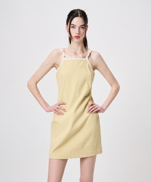 ETMON(エトモン)の「Slip Floral Jacquard Mini Dress, Yellow(ワンピース・レディース・その他・MEDIUM/SMALL)」の2枚目の写真