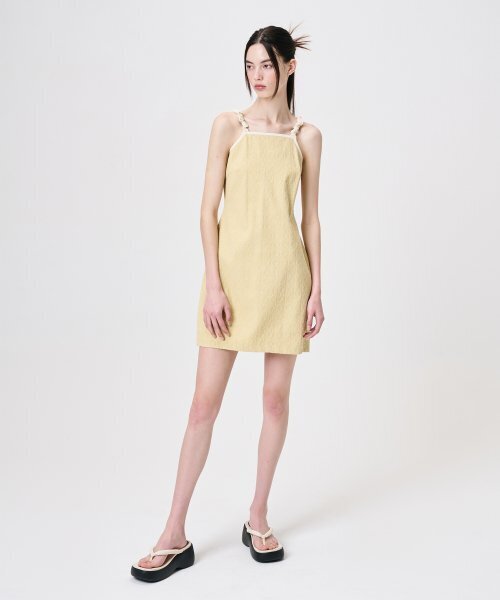 ETMON(エトモン)の「Slip Floral Jacquard Mini Dress, Yellow(ワンピース・レディース・その他・MEDIUM/SMALL)」の6枚目の写真