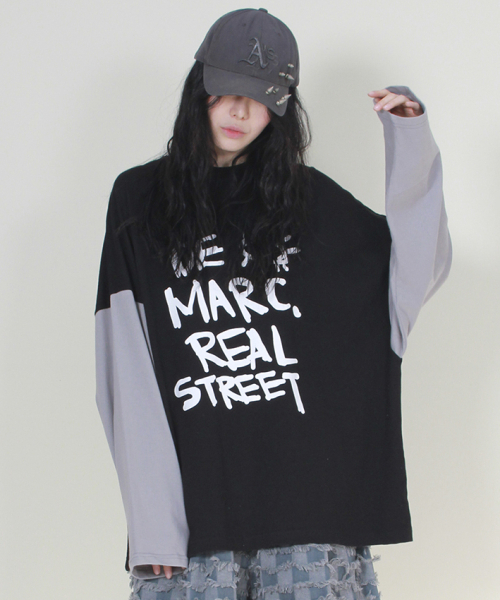 DEMARC(ドゥマーク)の「オーバーサイズリアルストリートテキスト長袖Tシャツブラック(Tシャツ/カットソー・レディース・その他・MEDIUM/LARGE)」の7枚目の写真