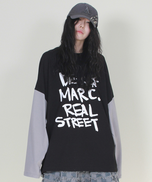 DEMARC(ドゥマーク)の「オーバーサイズリアルストリートテキスト長袖Tシャツブラック(Tシャツ/カットソー・レディース・その他・MEDIUM/LARGE)」の8枚目の写真