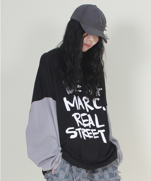 DEMARC(ドゥマーク)の「オーバーサイズリアルストリートテキスト長袖Tシャツブラック(Tシャツ/カットソー・レディース・その他・MEDIUM/LARGE)」の9枚目の写真