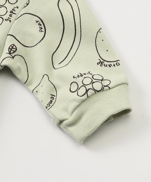 Ampersand(アンパサンド)の「フルーツ柄ボディスーツ(ロンパース・キッズ・ミント/アイボリー・70/60/80)」の8枚目の写真