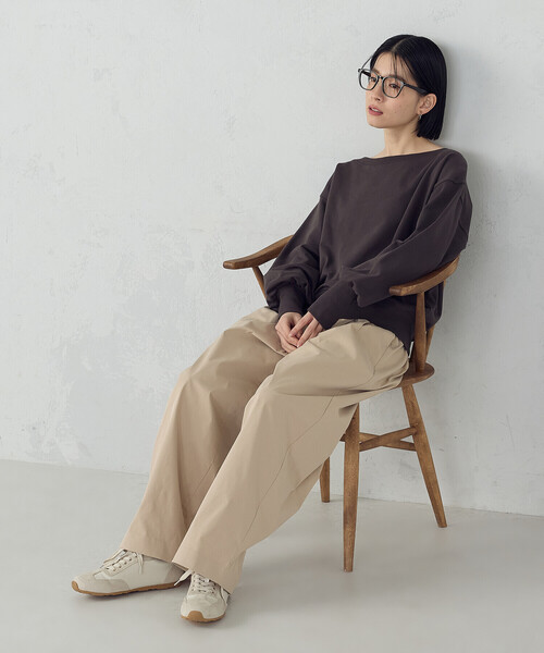 COMME CA ISM(コムサイズム)の「ソフトカービーワイドパンツ(その他パンツ・レディース・チャコール/ベージュ・SMALL/MEDIUM/LARGE/X-LARGE)」の12枚目の写真