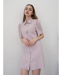 BIBYSEOB（バイバイソプ）の「Stitched half dress purple [T22]（ワンピース）」