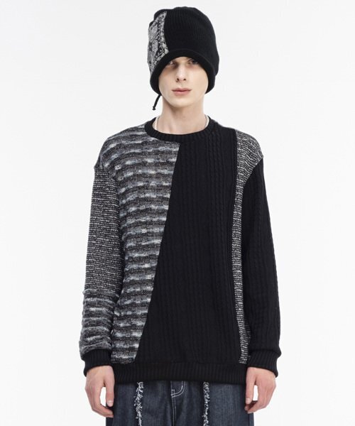 THE GREATEST(ザ グレイテスト)の「Cutting Knit Black(ニット/セーター・メンズ・その他・FREE)」の2枚目の写真