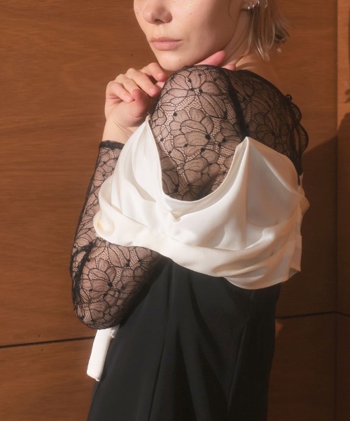 DONOBAN(ドノバン)の「【ANDRESD】big ribbon dress 結婚式 パーティードレス オケージョンドレス お呼ばれ 二次会 成人式 同窓会(ドレス・レディース・ブラック/ブルー・M/S/L)」の7枚目の写真