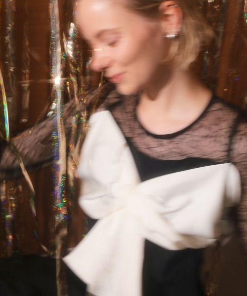 DONOBAN(ドノバン)の「【ANDRESD】big ribbon dress 結婚式 パーティードレス オケージョンドレス お呼ばれ 二次会 成人式 同窓会(ドレス・レディース・ブラック/ブルー・M/S/L)」の20枚目の写真