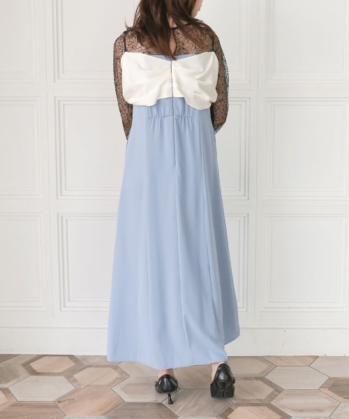 セール】【ANDRESD】big ribbon dress 結婚式 パーティードレス