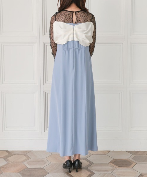 セール】【ANDRESD】big ribbon dress 結婚式 パーティードレス