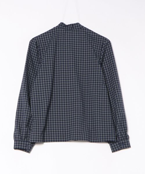 sara&cake（サラアンドケイク）の「＜sara&cake / サラアンドケイク＞Vネックチェックシャツ（シャツ/ブラウス・レディース・ブルー・FREE）」の2枚目の写真