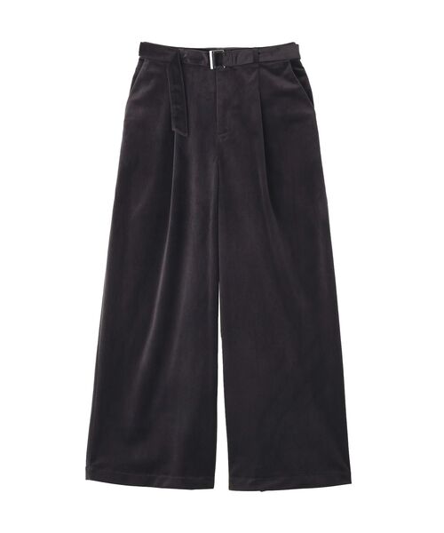 YECCA VECCA(イェッカヴェッカ)の「ベルテッドカルゼ起毛ワイドパンツ(その他パンツ・レディース・アイボリー/グレイッシュベージュ/チャコールグレー・FREE)」の13枚目の写真
