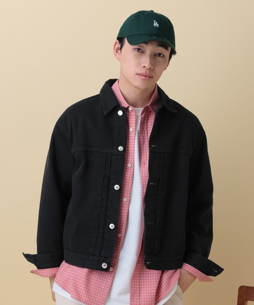 RAGEBLUE(レイジブルー)の「12OZデニム/トラッカージャケット【セットアップ対応】(デニムジャケット・メンズ・ライトブルー/ブラック/ネイビー/ベージュ・LARGE/MEDIUM)」の2枚目の写真