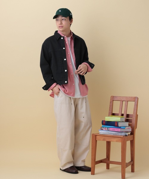 RAGEBLUE(レイジブルー)の「12OZデニム/トラッカージャケット【セットアップ対応】(デニムジャケット・メンズ・ライトブルー/ブラック/ネイビー/ベージュ・LARGE/MEDIUM)」の6枚目の写真