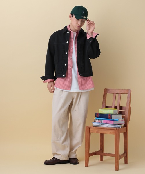 RAGEBLUE(レイジブルー)の「12OZデニム/トラッカージャケット【セットアップ対応】(デニムジャケット・メンズ・ライトブルー/ブラック/ネイビー/ベージュ・LARGE/MEDIUM)」の7枚目の写真