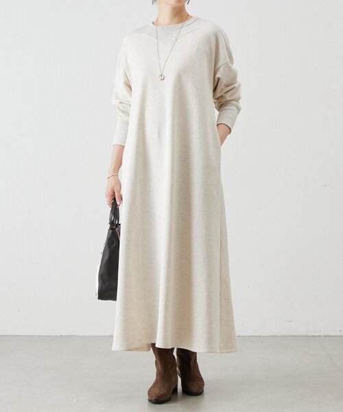 切り替え裏毛ワンピース（ワンピース）｜BEARDSLEY（ビアズリー）の