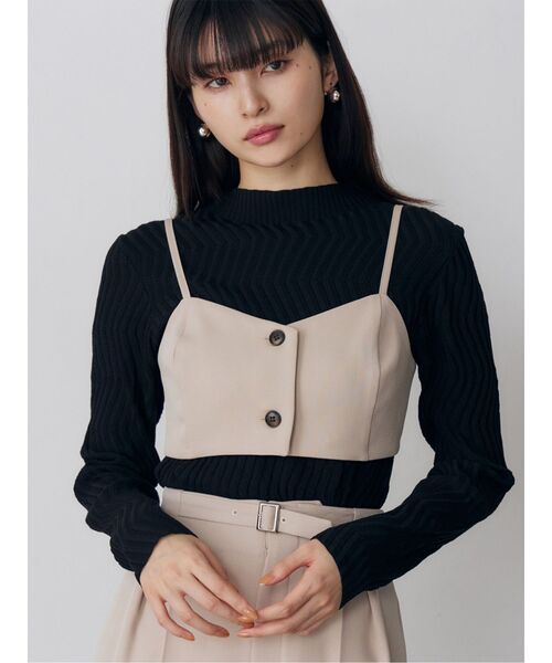 MURUA(ムルーア)の「【セットアップ対応】2wayイレヘムビスチェ(その他トップス・レディース・ベージュ/ミント/グレー/ブラック・FREE)」の3枚目の写真