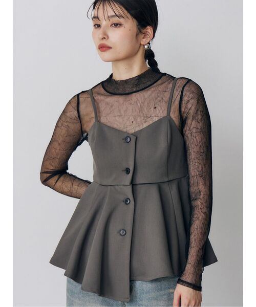 MURUA(ムルーア)の「【セットアップ対応】2wayイレヘムビスチェ(その他トップス・レディース・ベージュ/ミント/グレー/ブラック・FREE)」の2枚目の写真