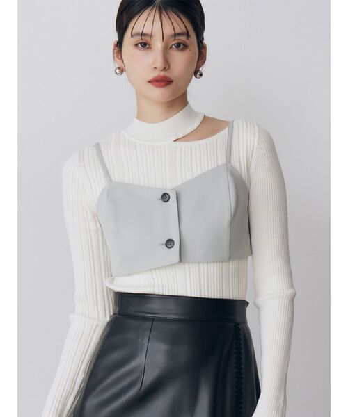 MURUA(ムルーア)の「【セットアップ対応】2wayイレヘムビスチェ(その他トップス・レディース・ベージュ/ミント/グレー/ブラック・FREE)」の4枚目の写真